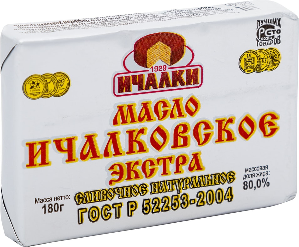 Масло сливочное Ичалки Ичалковское Экстра 80% 180г