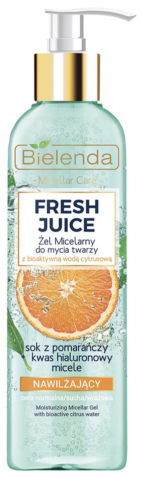 Гель для умывания Bielenda Fresh Juice Апельсин увлажняющий мицеллярный 190г