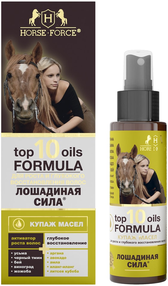Масло для волос Лошадиная сила для роста и глубокого восстановления 100мл от Vprok.ru