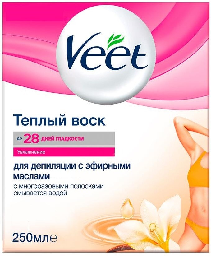 Воск для депиляции Veet Теплый с эфирными маслами 250мл от Vprok.ru