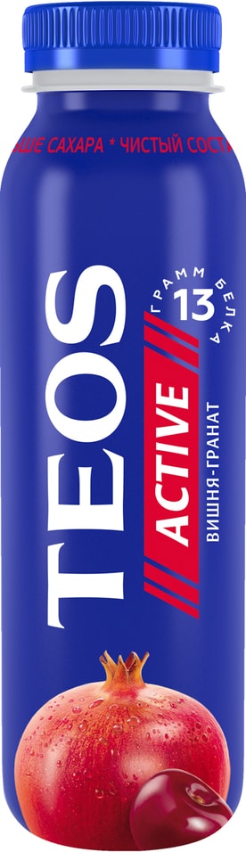 Йогурт питьевой Teos Active Вишня-Гранат 1.8% 260г