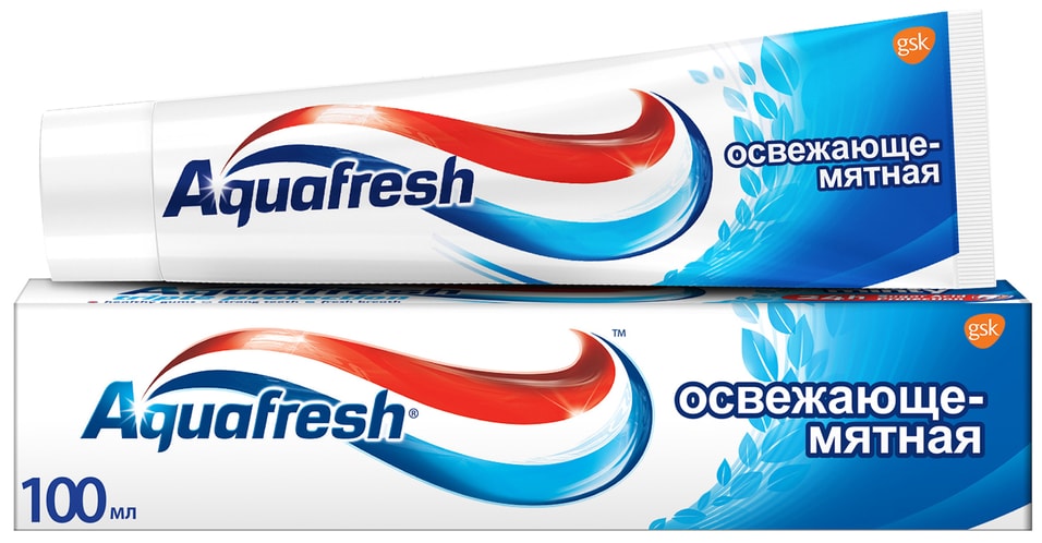 Зубная паста Aquafresh Тройная защита Освежающе-мятная 100мл