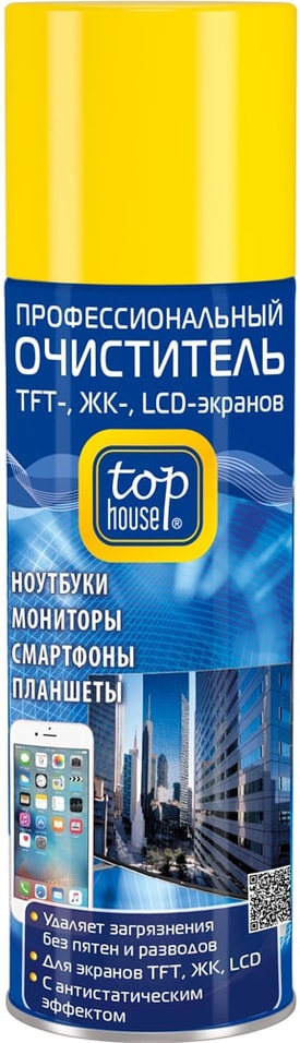 Чистящее средство для TFT-, ЖК-, LCD- экранов Top house профессиональный 200мл