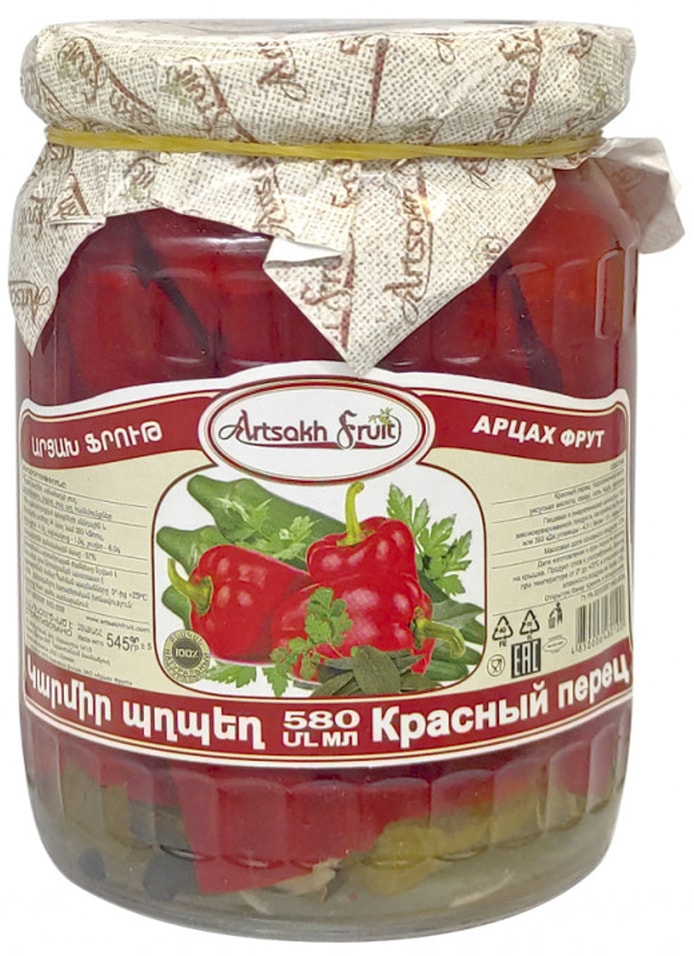 Консервы овощные Artsakh Fruit Красный перец 580мл
