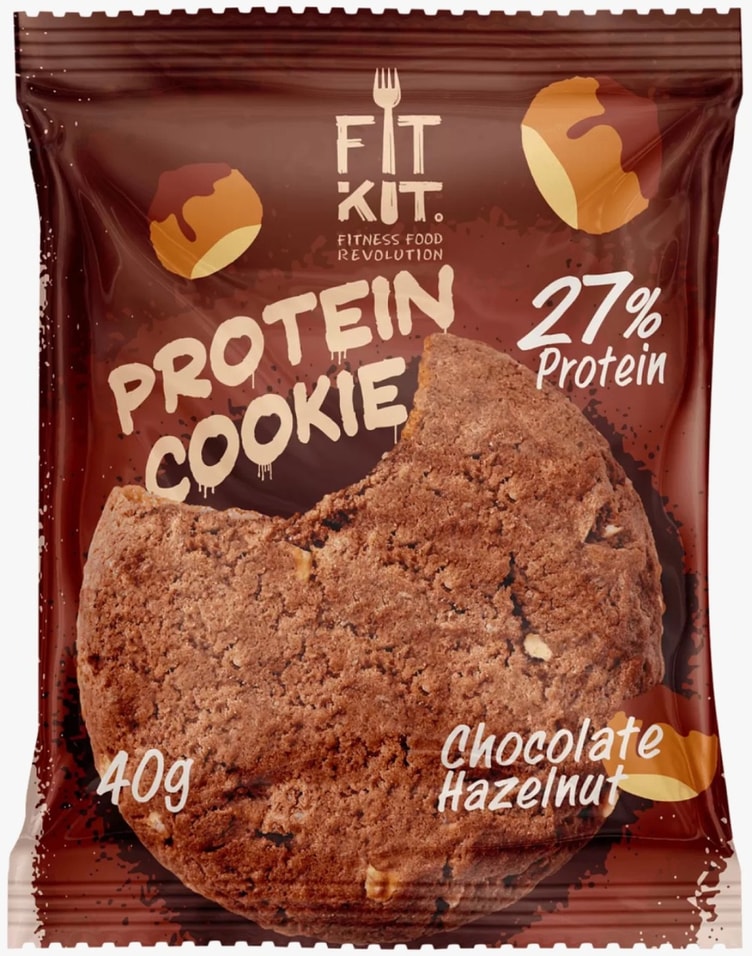 Печенье Fit Kit протеиновое Шоколад-Фундук 40г