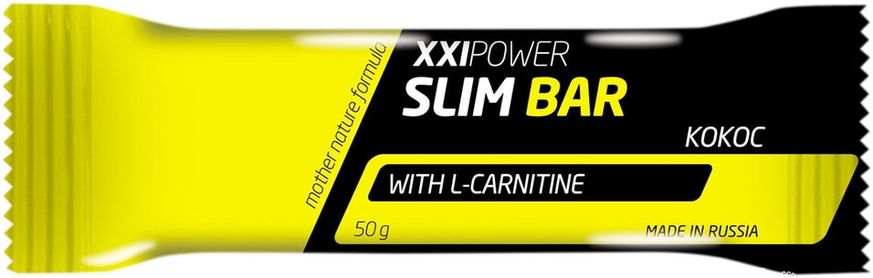 Батончик XXI Power Slim Bar Кокос с L-карнитином 50г