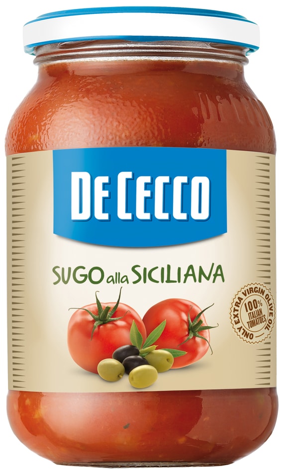 Соус De Cecco томатный Siciliana с оливками 400г
