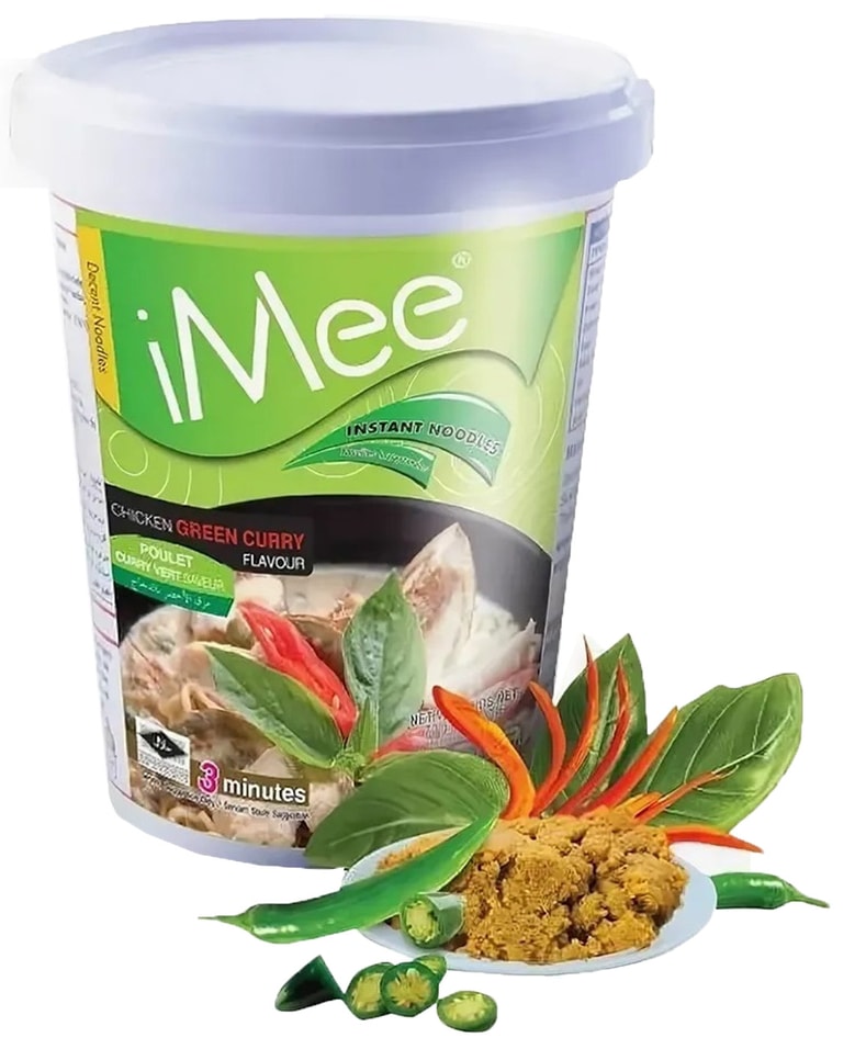 Лапша iMee с зеленой пастой карри со вкусом курицы 65г