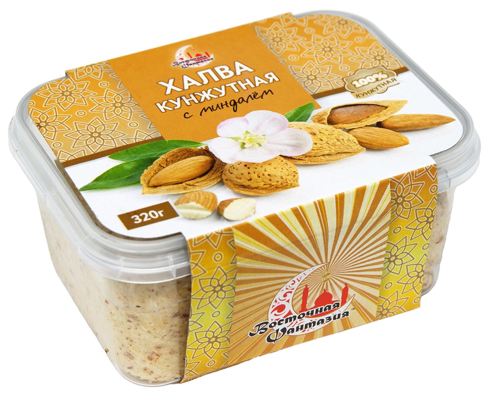 Халва Восточная Фантазия Кунжутная с миндалем 320г 281₽