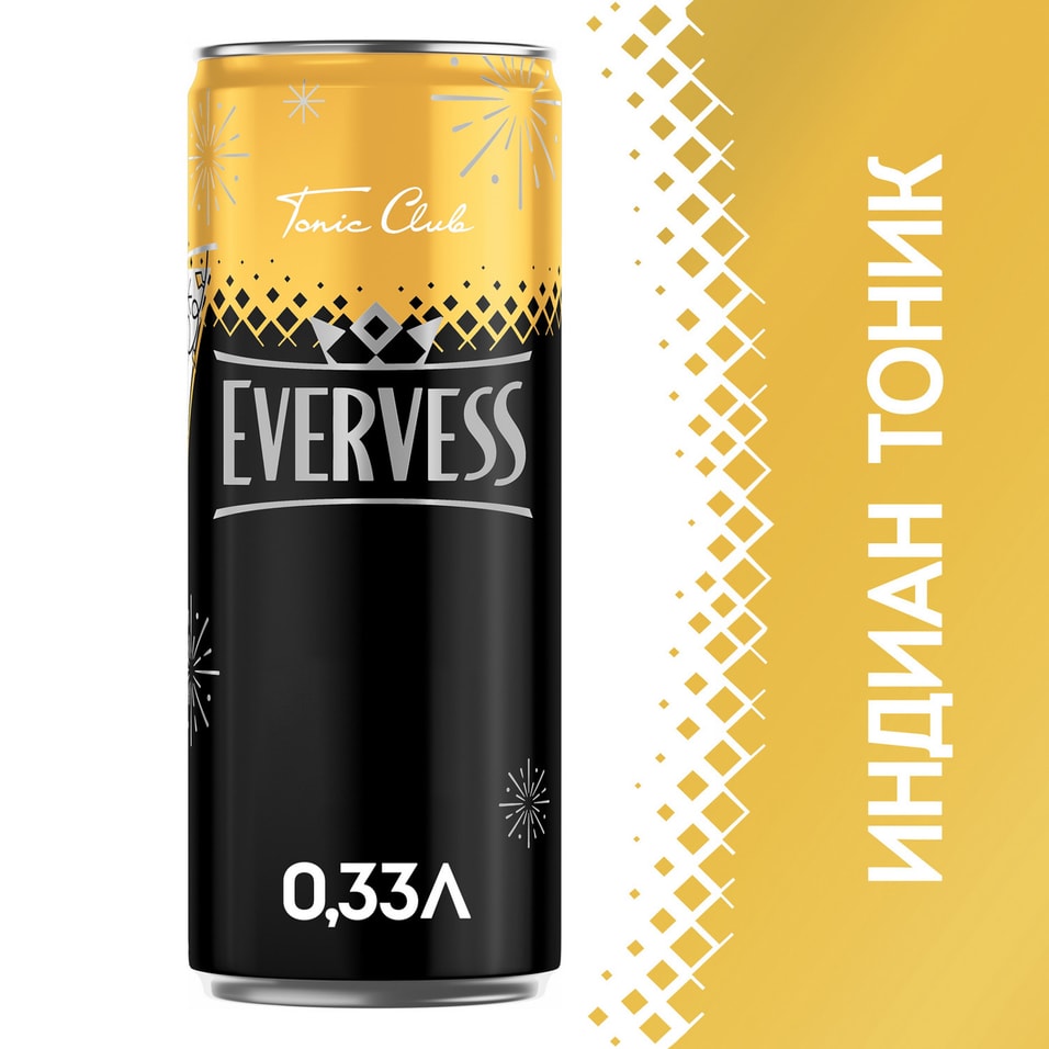 Напиток Evervess Газированный Индиан тоник 0.33л