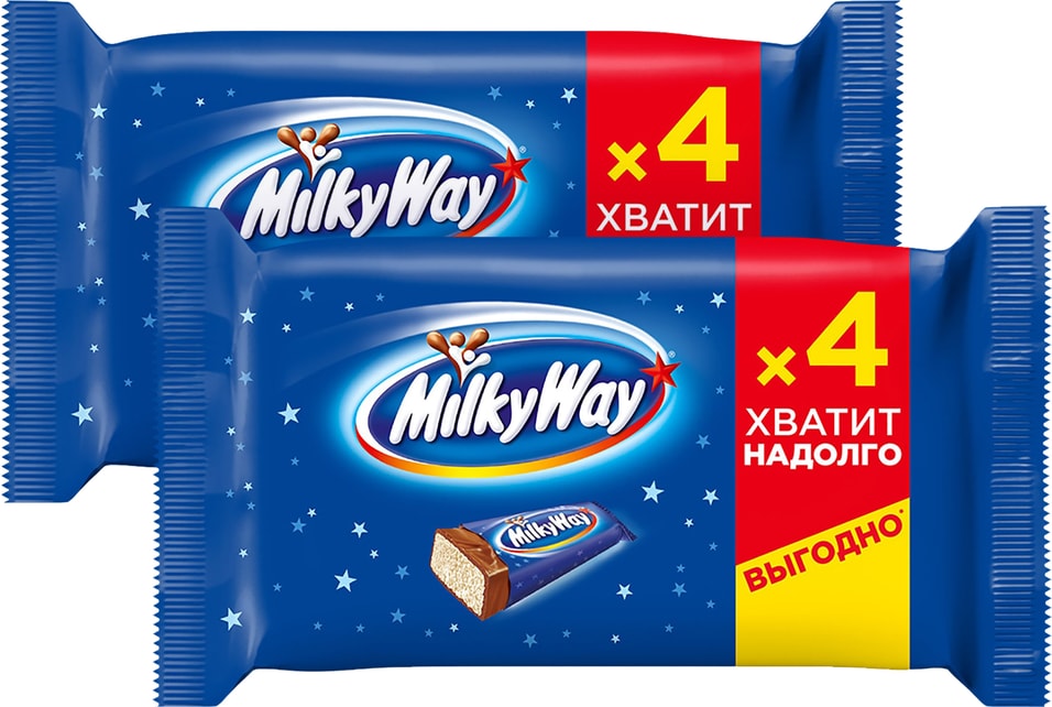 Шоколадный батончик Milky Way 104г (упаковка 2 шт.)