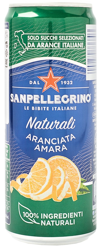 Напиток Sanpellegrino с соком Aranciata Amara 330мл