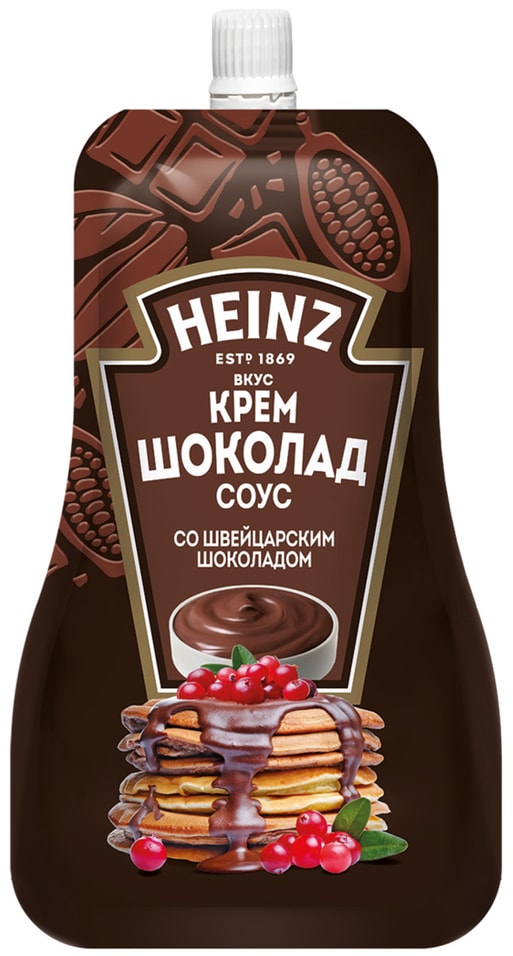 Соус Heinz Крем Шоколад с швейцарским шоколадом 200г 139₽