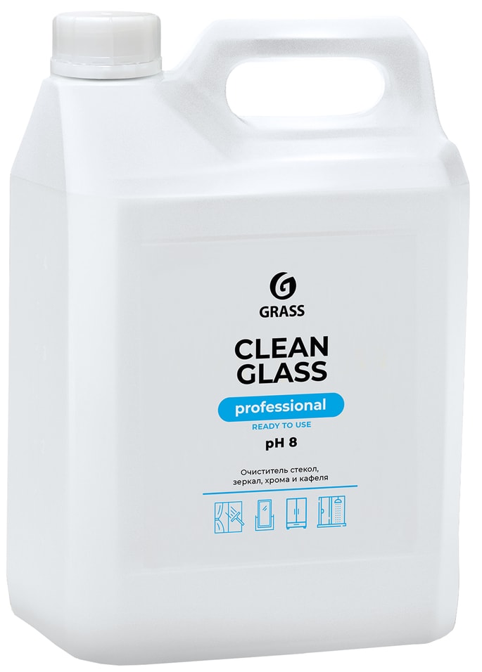 Средство чистящее Grass Clean Glass Professional Очиститель стекол и зеркал 5л от Vprok.ru