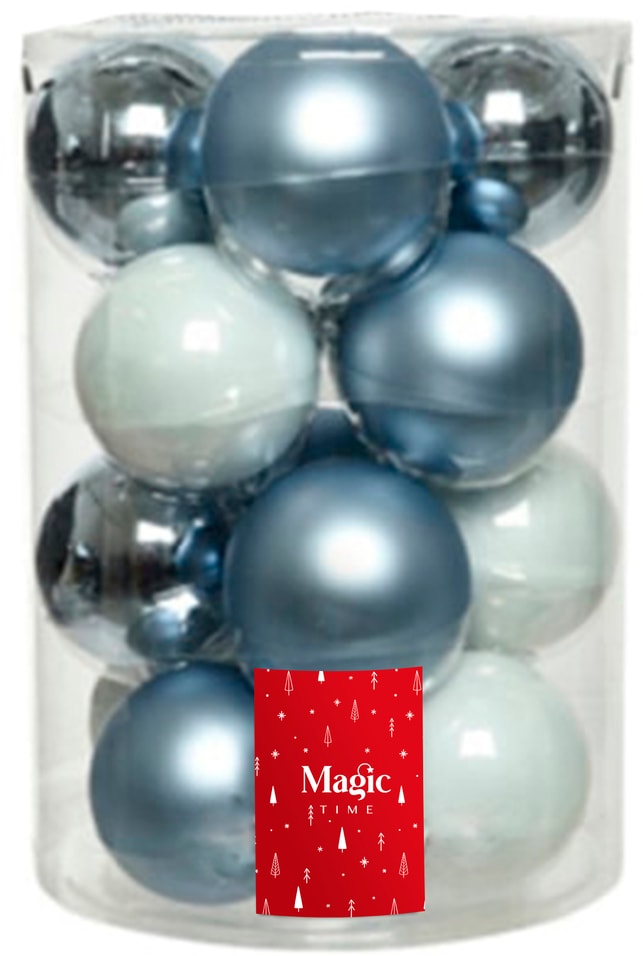 Набор елочных шаров Magic Time из стекла 6*6*6см 20шт