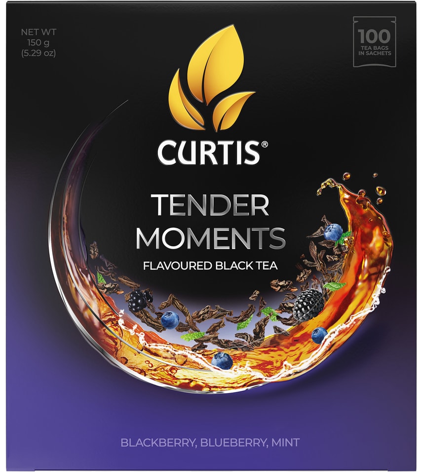 Чай черный Curtis Tender Moments c черникой ежевикой и мятой 10015г 391₽