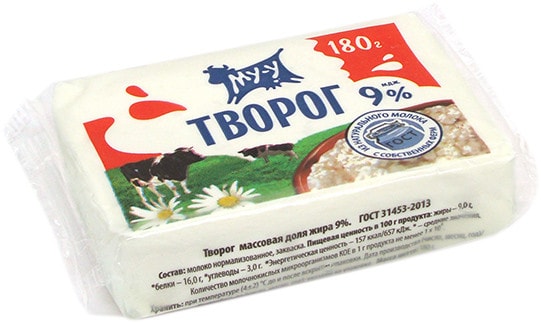 Творог Му-у 9% 180г