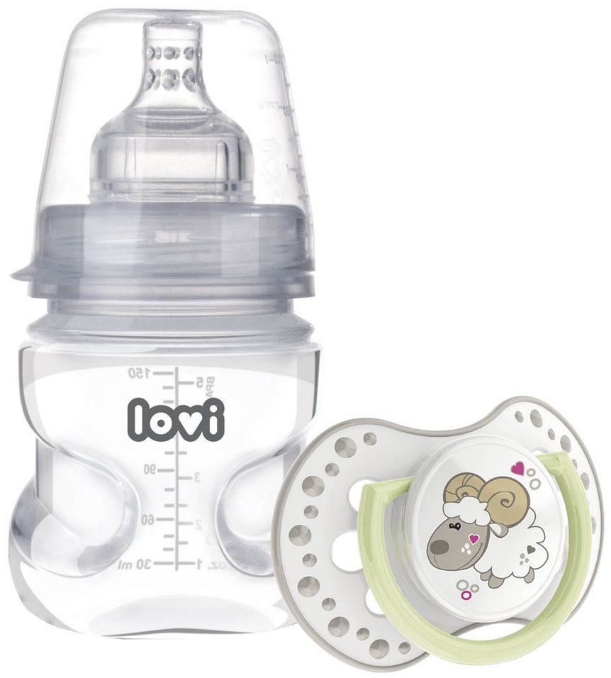 Бутылочка для кормления Lovi Medical+ с силиконовой пустышкой 0+ 150мл
