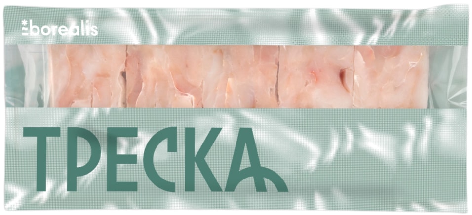 Треска Borealis Атлантическая филе блочное без кожи замороженное 750г