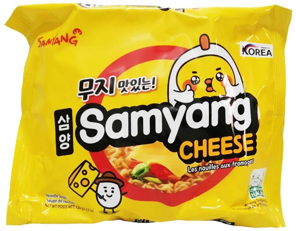 Лапша Samyang быстрого приготовления Cheese Ramen со вкусом сыра 120г
