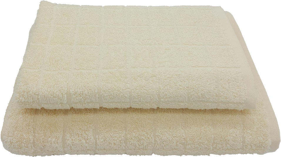 Набор махровых полотенец Casa Comforte Porto Молочные 50*80см + 70*130см