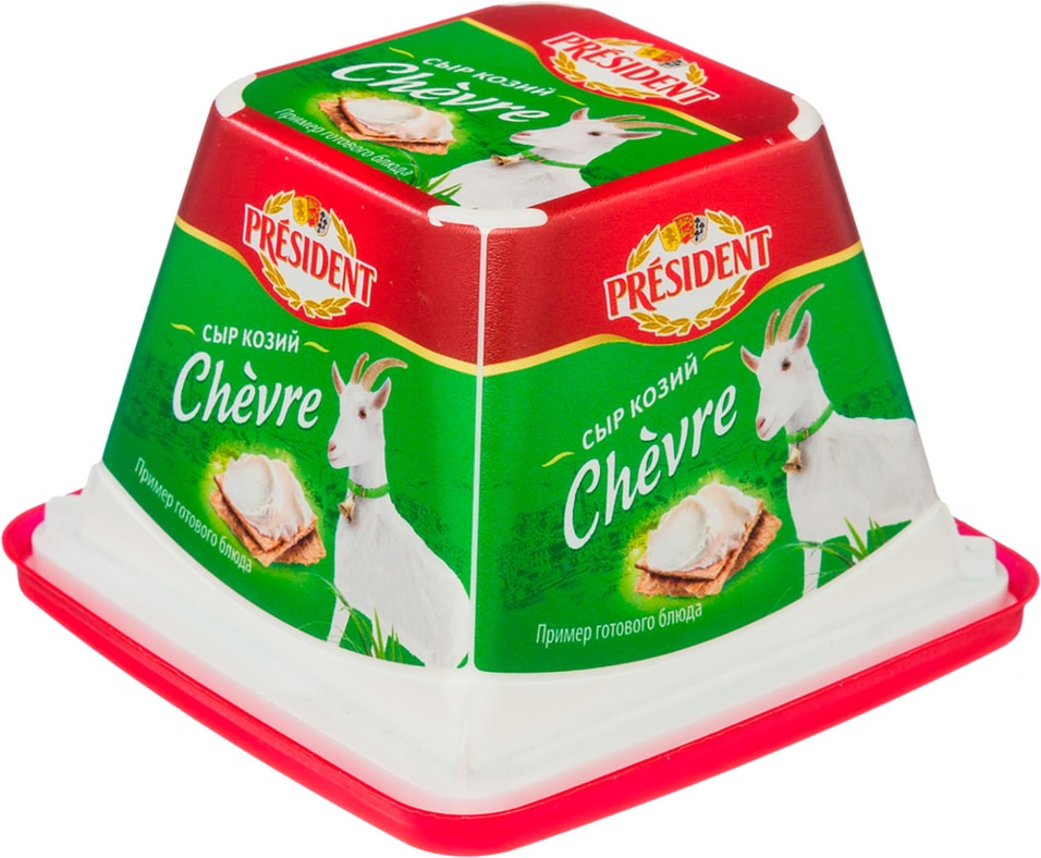 Сыр творожный President Chevre Козий 65% 140г от Vprok.ru