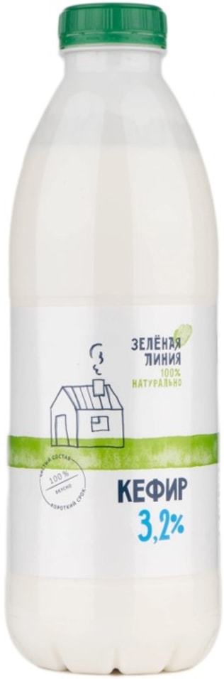 Кефир Зеленая линия 3.2% 900г - Vprok.ru Перекрёсток