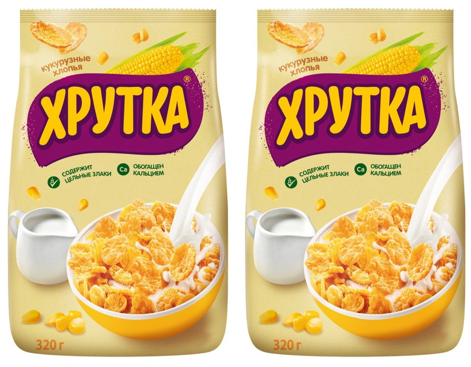 Хлопья Хрутка Кукурузные 320г (упаковка 2 шт.)