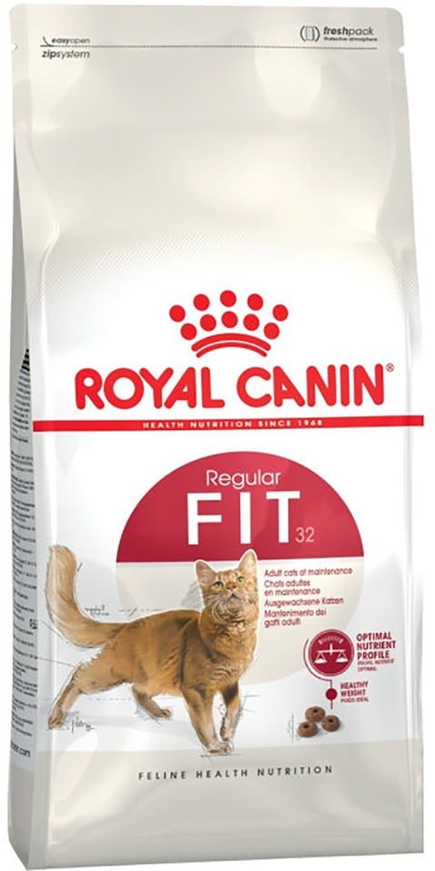 Сухой корм для кошек Royal Canin Regular Fit 32 для кошек имеющих доступ на улицу 4кг