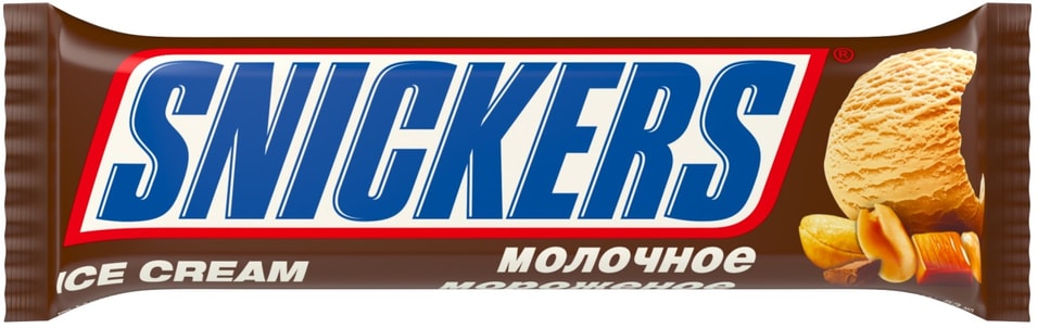 Мороженое Snickers с карамелью и арахисом 48г