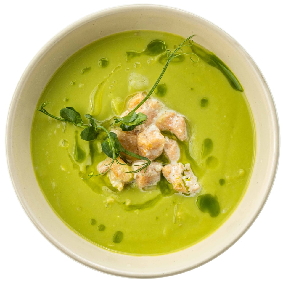 Крем-суп AlphaChef из горошка с копченым лососем 250г