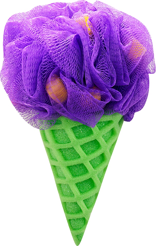 Мочалка Dolce Milk мороженое зеленая фиолетовая 45г 369₽