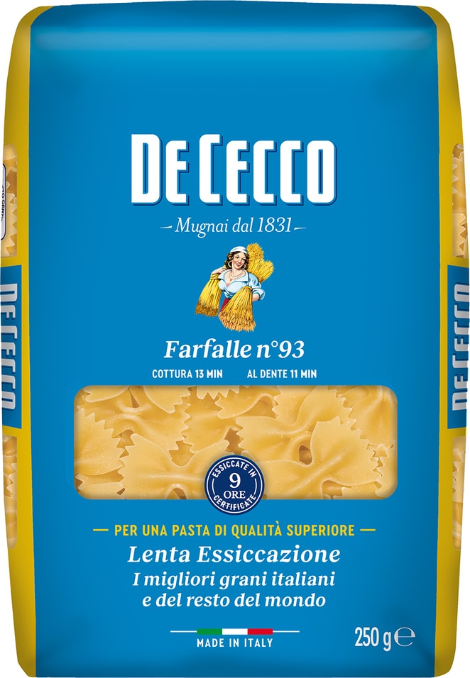 Макароны De Cecco Farfalle №93 250г
