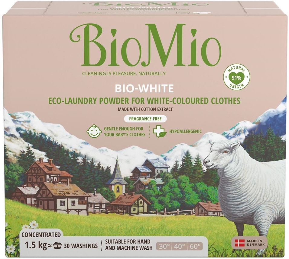 Стиральный порошок BioMio Bio-White для белого белья 1.5кг