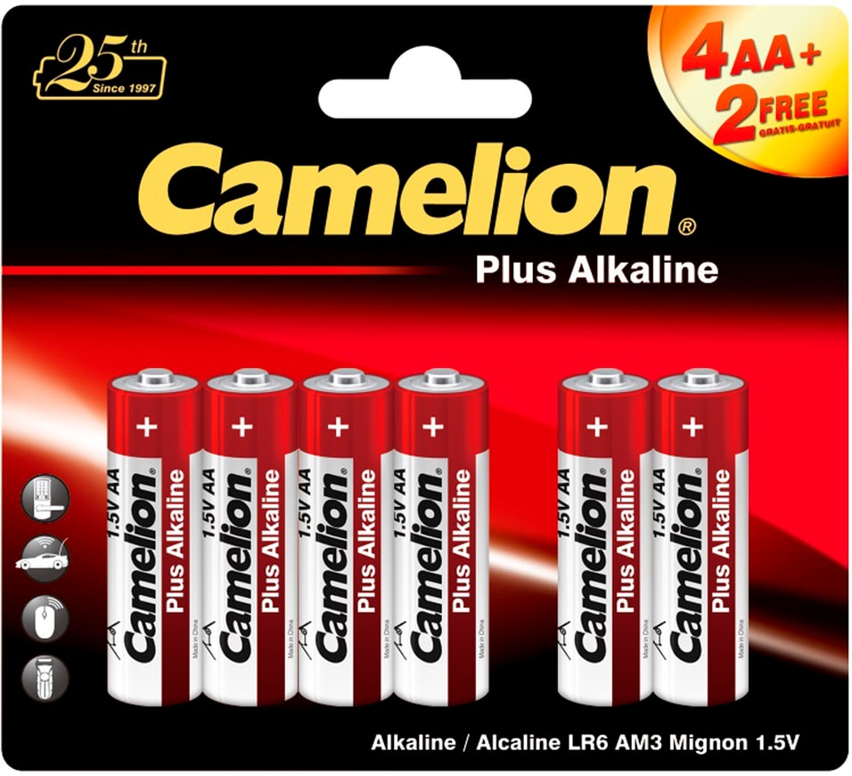 Батарейки Camelion Plus Alkaline 4+2 LR6 1.5В