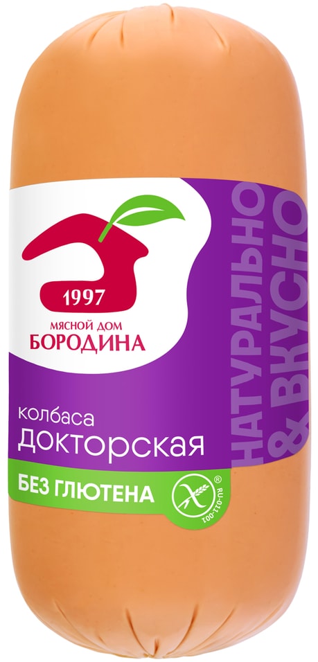 Колбаса Мясной дом Бородина Докторская вареная без глютена 500г
