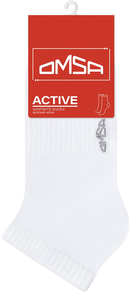 Носки женские Omsa Active 151 укороченные Bianco белый  Размер 39-41