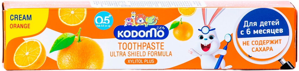 Паста зубная Lion Thailand Kodomo с ароматом апельсина для детей с 6 месяцев 40г