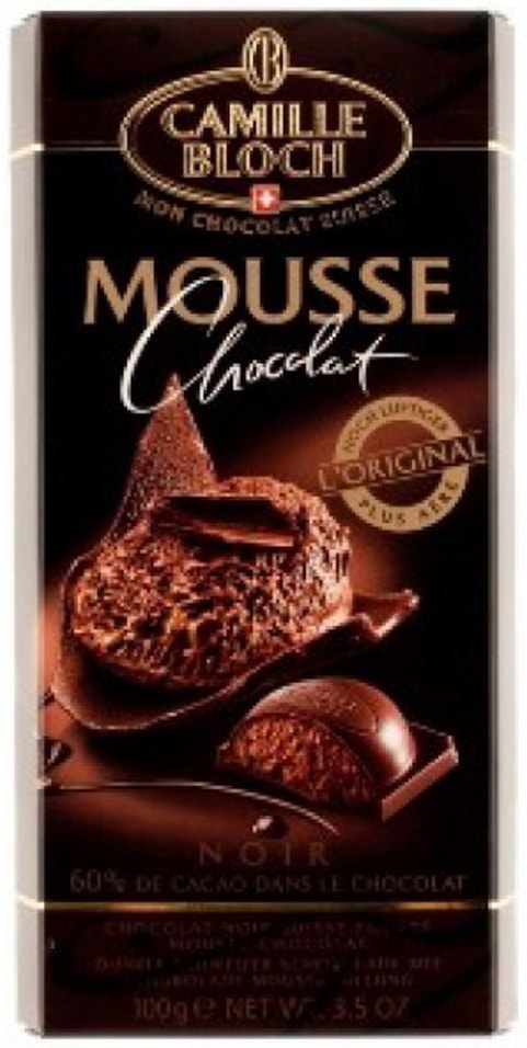 Шоколад Camille Bloch Горький с начинкой из шоколадного мусса 100г