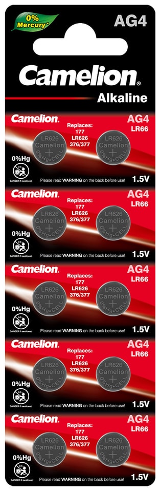 Батарейки Camelion Alkaline AG4 10шт от Vprok.ru