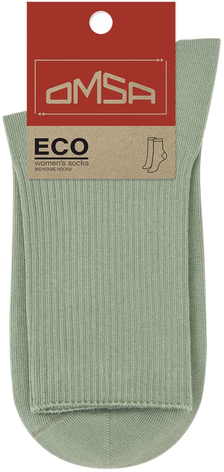 Носки женские Omsa Eco 254 с высоким паголенком Menta мятный Размер 35-38 219₽