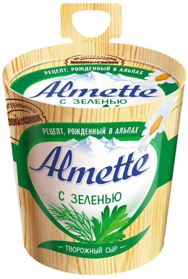 Сыр творожный Almette с зеленью 60% 150г от Vprok.ru