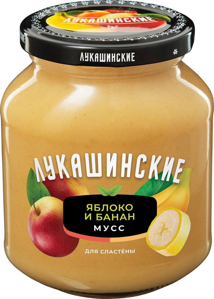 Мусс Лукашинские десерты Яблочно-банановый 370г