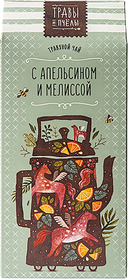 Чай травяной Травы и пчелы Апельсин и мелисса 40г от Vprok.ru