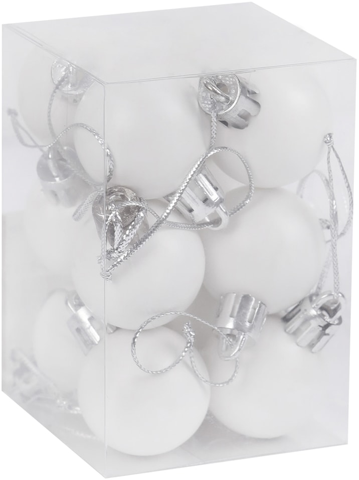 Набор елочных шаров Miland 12шт*4см. Доставим до двери!