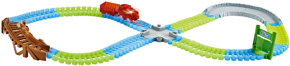 Игрушка 1Toy Гибкий трек Ночной экспресс 107 деталей