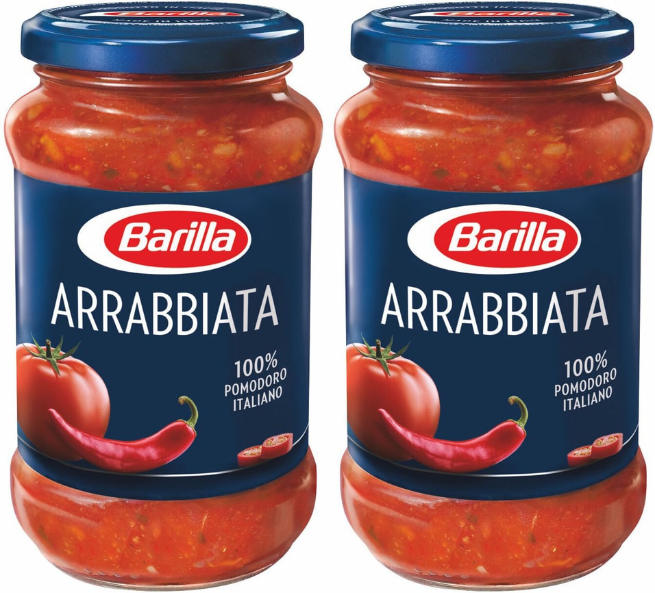 Соус Barilla Arrabbiata томатный с перцем чили 400г (упаковка 2 шт.) от Vprok.ru