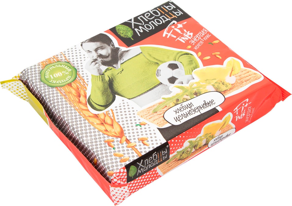 Хлебцы Молодцы Фитнес линия цельнозерновые железо плюс 100г