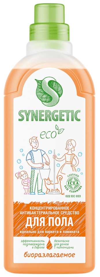 Средство для мытья пола Synergetic 1л Закажите онлайн 369₽