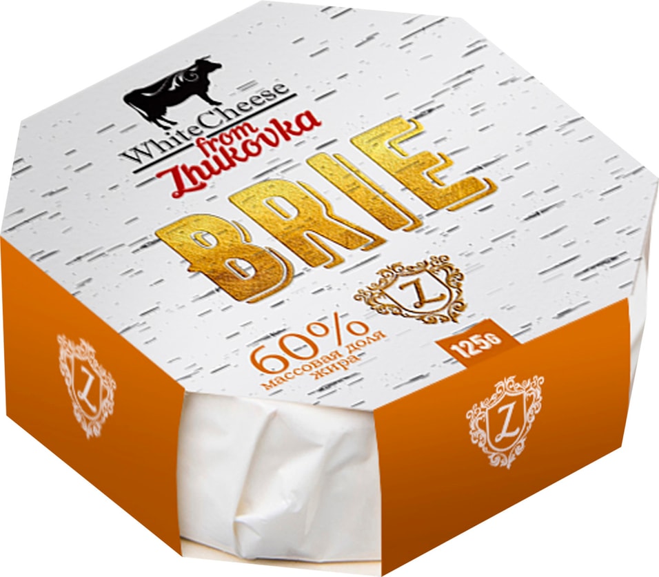 Сыр White Cheese from Zhukovka Бри с белой плесенью 60% 125г